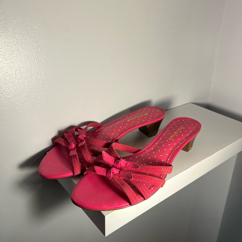 Liz Claiborne Pink Sandals with Bow Detail